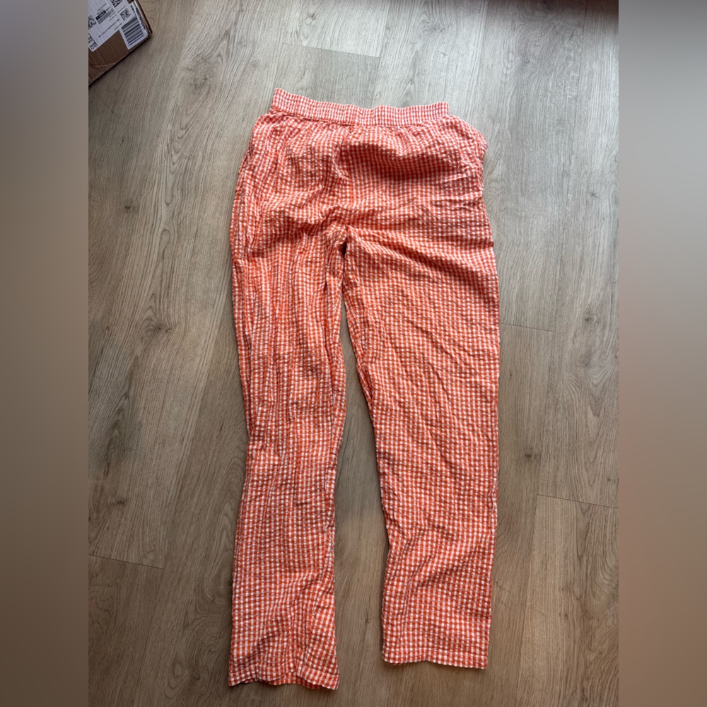 Orange gingham vintage Pants